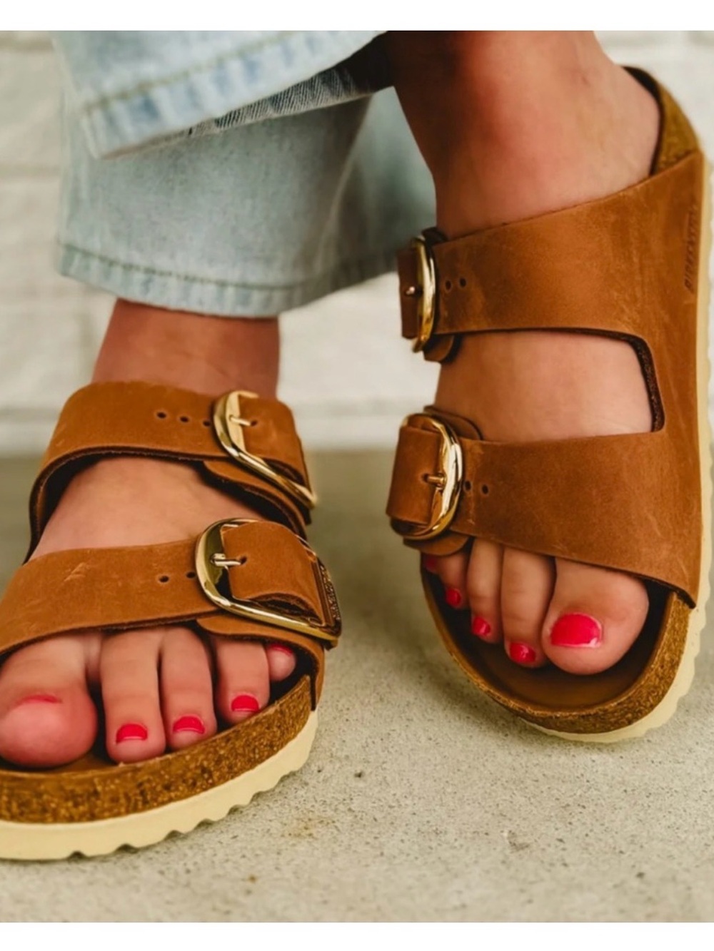 Birkenstock  BIG Buckle Sandals with Gold Buckles